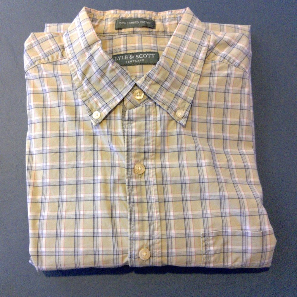 Lyle & Scott Long Sleeve Button Down Men’s Shirt in 100% Combed Cotton